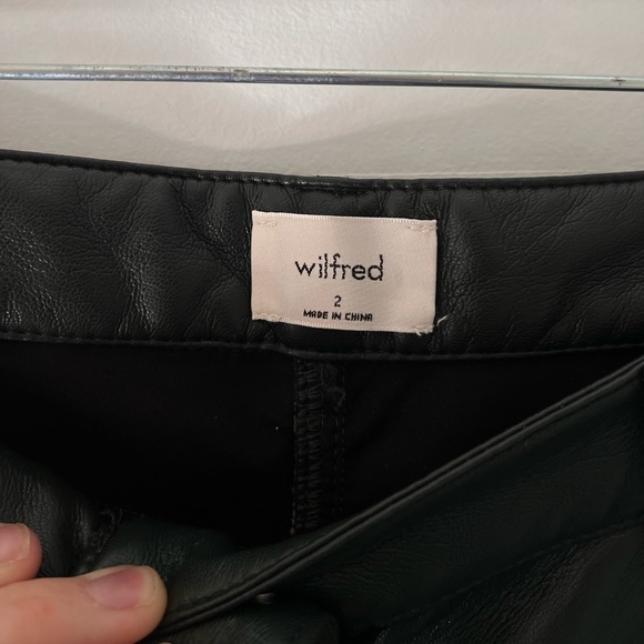 Aritzia Wilfred Melina Leather Pants Size 2 - Picture 4 of 6
